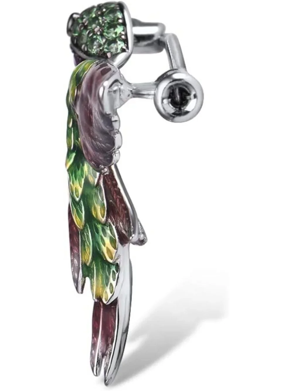 925 Sterling Silver Enamel Brooch Pin for Women - Elegant Jewelry Accessory